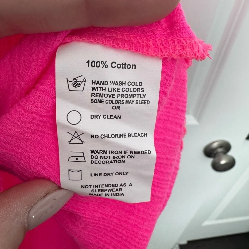 NWT Sophie Catalou Girls Hot Pink Tunic Cover Up Size 7